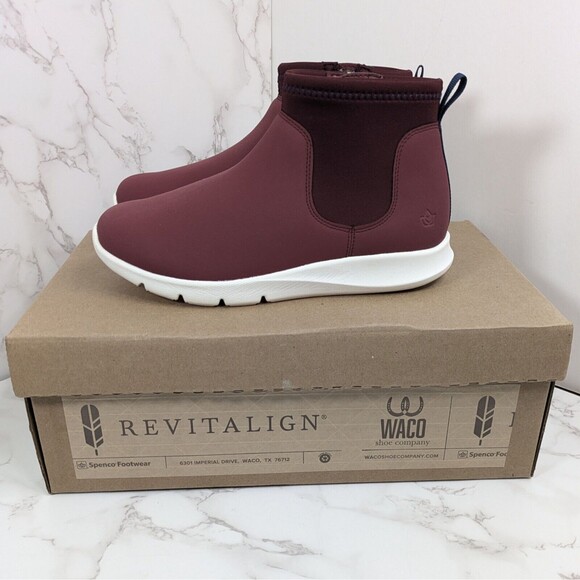 NEW REVITALIGN Women's Paddock Ankle Boot Burgundy 6 M Spenco - Picture 3 of 12